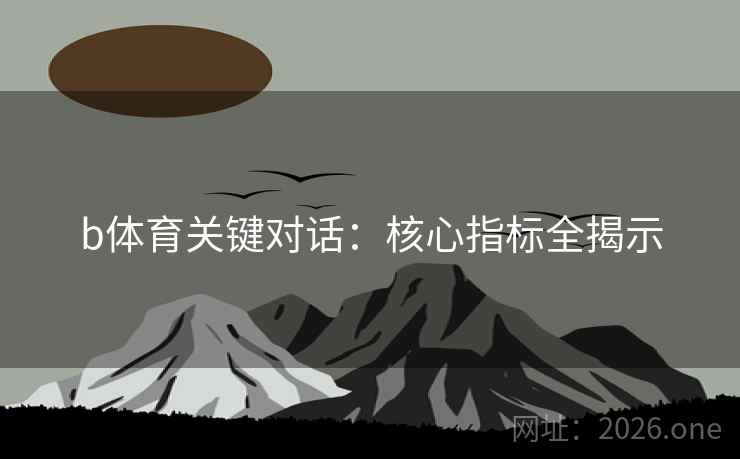 b体育关键对话：核心指标全揭示