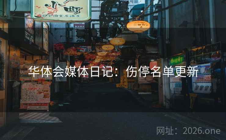 华体会媒体日记：伤停名单更新